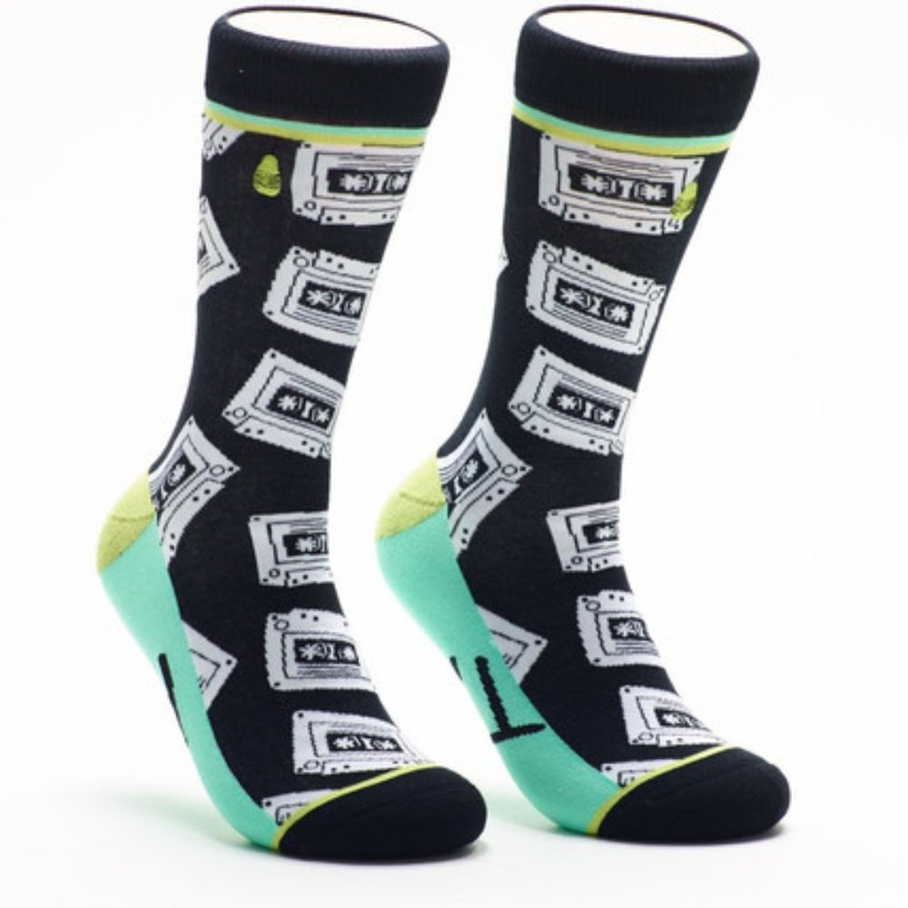 Mix Tape Crew Socks